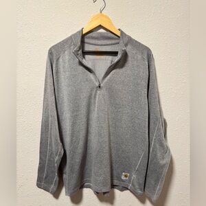Carhartt Heather Gray Half-Zip Sweatshirt